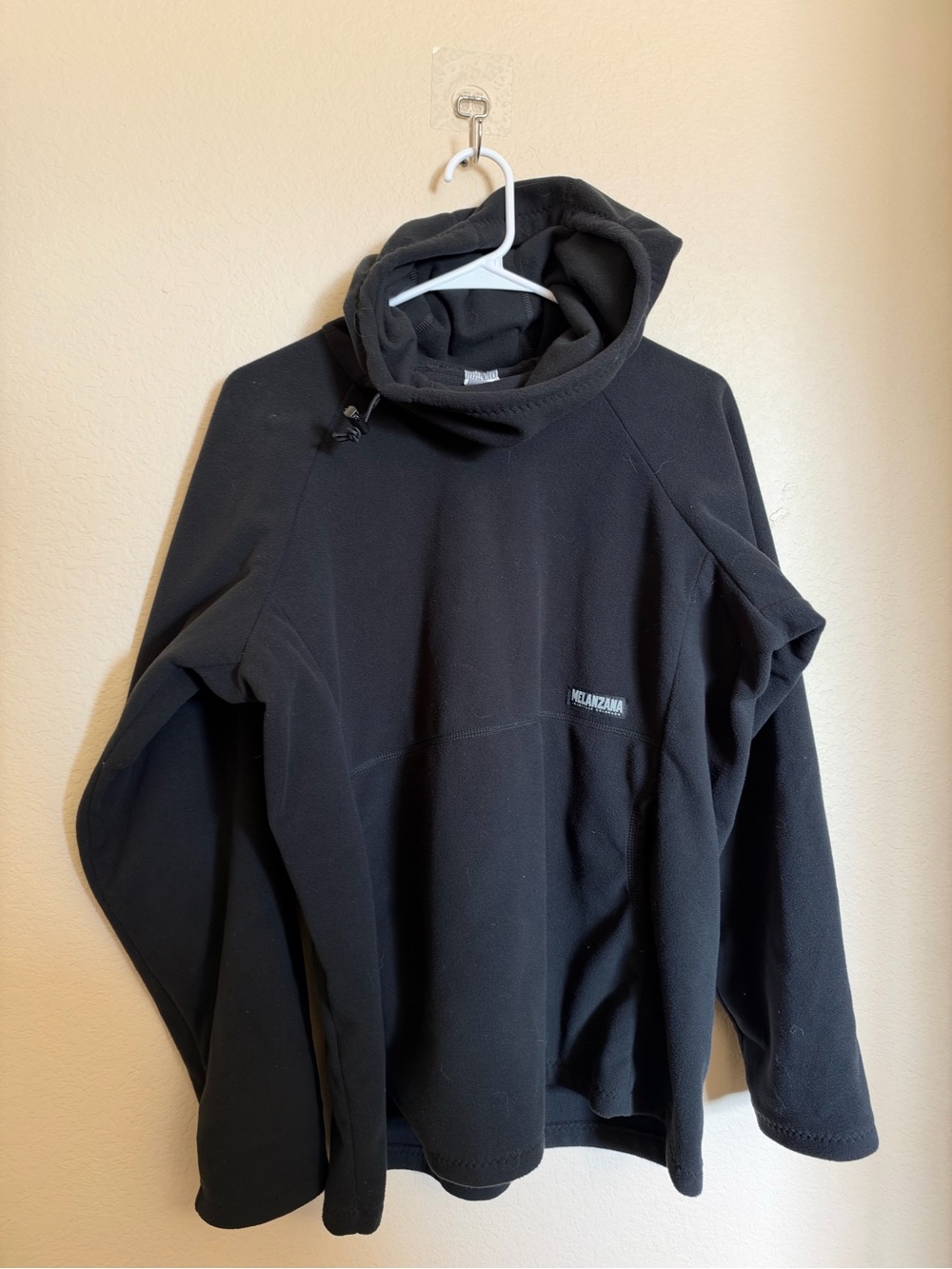 Melanzana Wind Pro Hoodie Fleece Sweater Sz Womens Large Black Outdoor Hiking